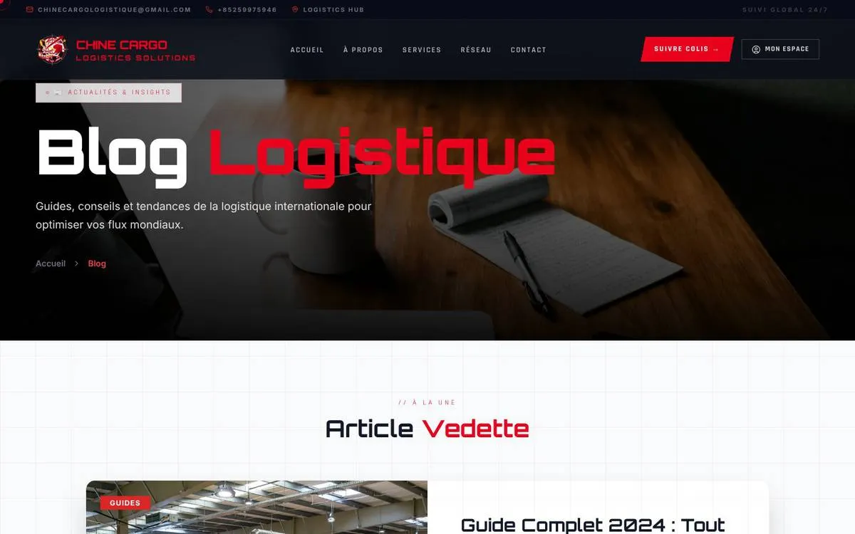 Chine Cargo Logis, Blog page
