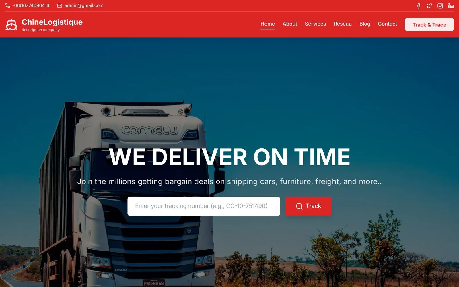 ChineLogistique website