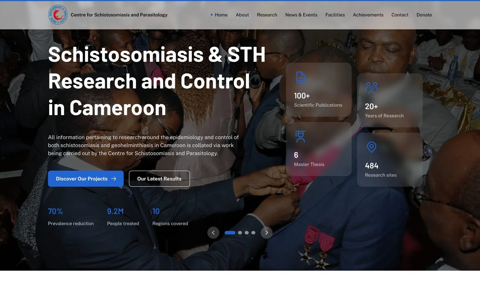 CSP Cameroon website, home page