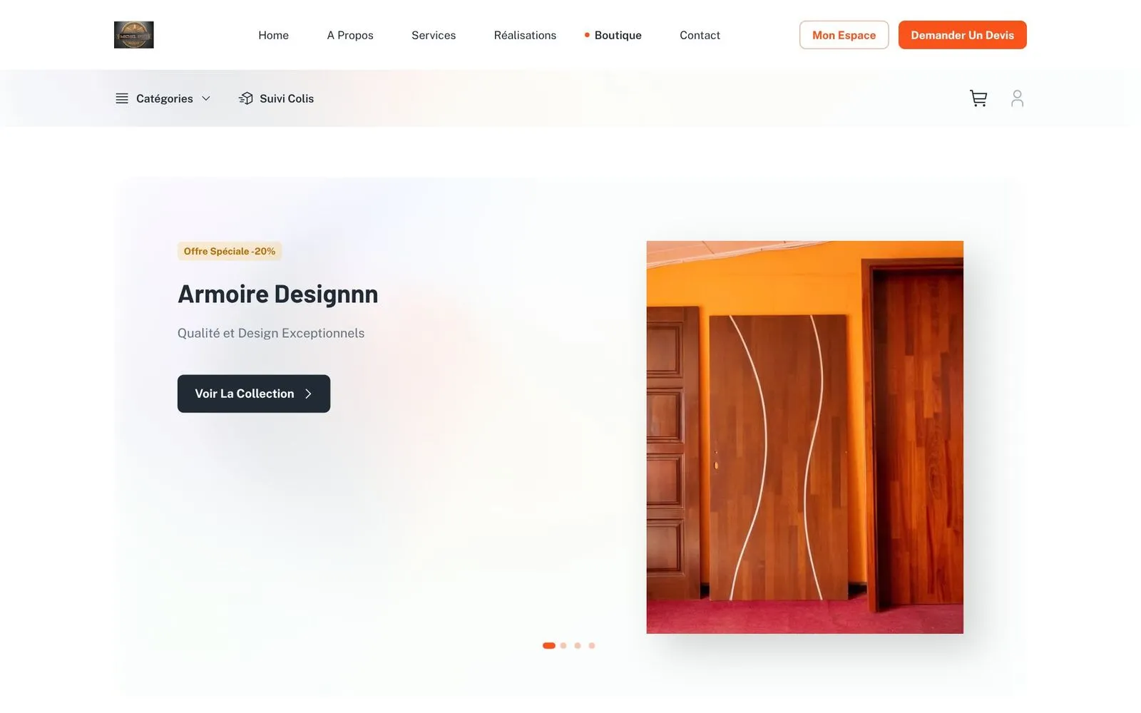 Michel Pro Wood Design, Shop page