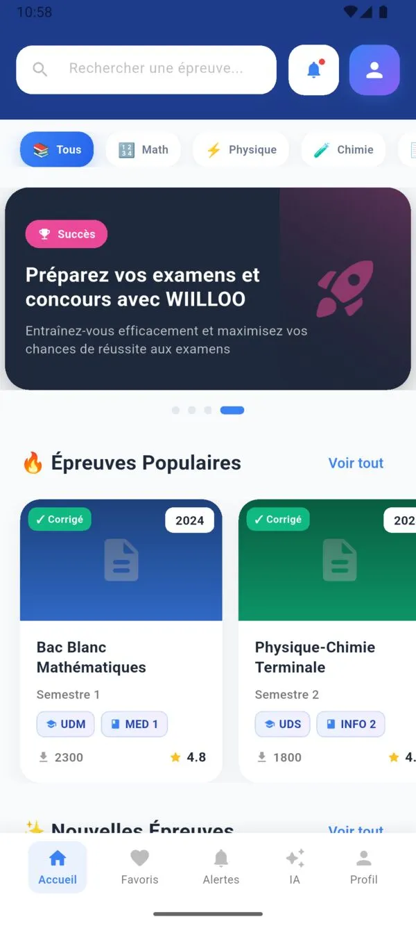 Wiilloo, Home screen