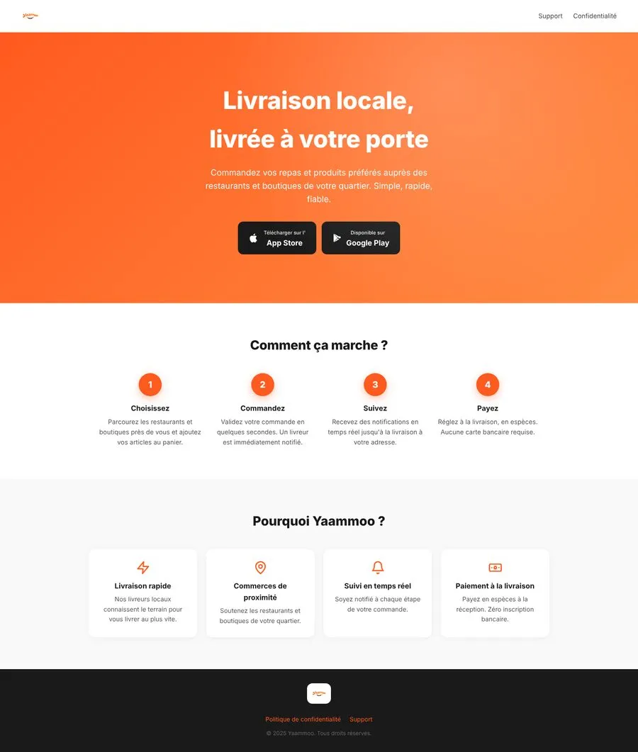 Yaammoo website, home page